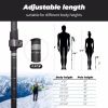 Pair of 2 Trekking Walking Hiking Sticks Anti-shock Adjustable Alpenstock Poles