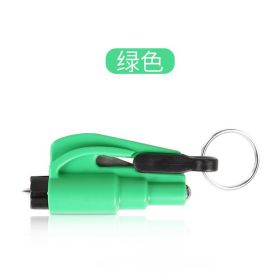 Car hammer car with multifunctional lifesaving hammer emergency escape hammer car glass broken window in one second (Color: Green)