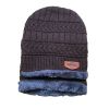 Coral Fleece Scarf Winter Hat Soft Men's Beanie —à–∞–ø–∫–∞ –º—É–∂—Å–∫–∞—è Warm Hat gorras hombre Knitted Double Layer Cap touca masculina