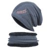 Coral Fleece Scarf Winter Hat Soft Men's Beanie —à–∞–ø–∫–∞ –º—É–∂—Å–∫–∞—è Warm Hat gorras hombre Knitted Double Layer Cap touca masculina