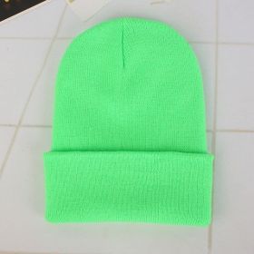 2021 Winter Hats for Woman New Beanies Knitted Solid Cute Hat Girls Autumn Female Beanie Caps Warmer Bonnet Ladies Casual Cap (Color: Light Green Beanie)