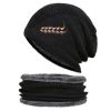 Coral Fleece Scarf Winter Hat Soft Men's Beanie —à–∞–ø–∫–∞ –º—É–∂—Å–∫–∞—è Warm Hat gorras hombre Knitted Double Layer Cap touca masculina