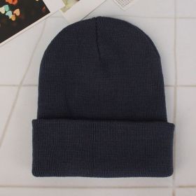 2021 Winter Hats for Woman New Beanies Knitted Solid Cute Hat Girls Autumn Female Beanie Caps Warmer Bonnet Ladies Casual Cap (Color: Dark Grey Beanie)