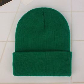 2021 Winter Hats for Woman New Beanies Knitted Solid Cute Hat Girls Autumn Female Beanie Caps Warmer Bonnet Ladies Casual Cap (Color: Grass Green Beanie)