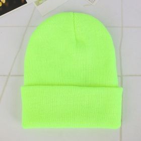 2021 Winter Hats for Woman New Beanies Knitted Solid Cute Hat Girls Autumn Female Beanie Caps Warmer Bonnet Ladies Casual Cap (Color: Flash Green Beanie)