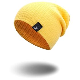 COKK Knitted Beanie Women's Hat Winter Men Skullies Beanies Warm Casual Slouchy Hat Crochet Beanie Hat Female Baggy Cap Cheap (Color: Yellow)