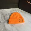 Smiling Face Embroidery Baby Knitted Hat Autumn Winter Warm Infant Toddler Beanie Hat Outdoor Windproof Girls Boys Bonnet Cap