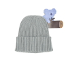 Gray Solid Color Knitted Beanies Hat for Boys Girls