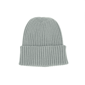 Gray Solid Color Knitted Beanies Hat for Boys Girls (Color: Gray)