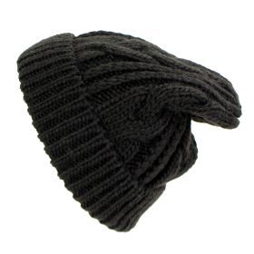 Kitzbuhel Acrylic Beanie Hat (Color: Black)