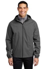 Port Authority Essential Rain Jacket J407 (Color: GRAPHITE, size: XS)