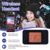 Wireless V5.0 Beanie Hat with Headphones Winter Stylish USB Rechargeable Music Beanie Headset Gift for Music Lovers Men Women Machine Washable