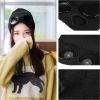 New Winter Hat With Lenses Goggle Beanie Hat With Lenses Knitted Beanies Thick Fleece Warm Hat Unisex Adult Multi-Function Caps