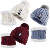 Winter Beanie Hat Scarf Set Women Warm Knitting Skull Cap