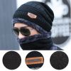 Coral Fleece Scarf Winter Hat Soft Men's Beanie —à–∞–ø–∫–∞ –º—É–∂—Å–∫–∞—è Warm Hat gorras hombre Knitted Double Layer Cap touca masculina