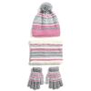 Winter Kids Knitted Hat Scarf Gloves 3Pcs Boys Girls Winter Warm Beanie Hat and Glove Scarf Set Beanie Neck Warmer Mittens for 4-7-Year-Old Kids