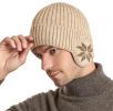 Unisex Classic Plush Winter Hat Beanie Hat with Earmuff Thick Faux Fur